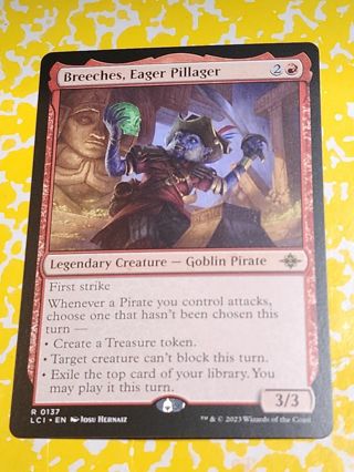 Magic the gathering mtg Breeches Eager Pillager rare card Lost Caverns of ixalan