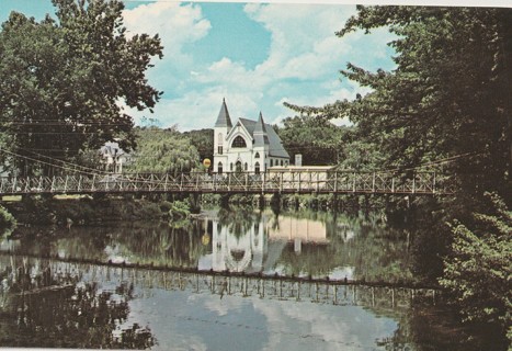 Vintage Unused Postcard: b: New Hampshire, Bridge over Souhegan River, Milford