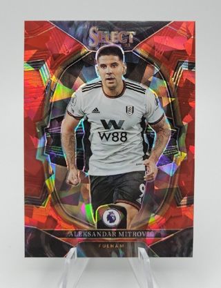 2022-23 Select EPL ALEKSANDAR MITROVIC #41 TERRACE RED ICE PRIZM Fulham Football Card