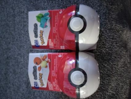 Set of Two Pokemon toys Balls