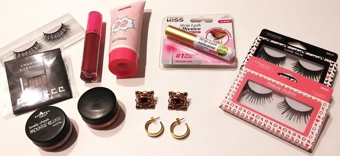 Mixed Lot of Makeup.  Eyelashes, Kiss, BB Foundation, Italia Mousse, Lip Gloss & More