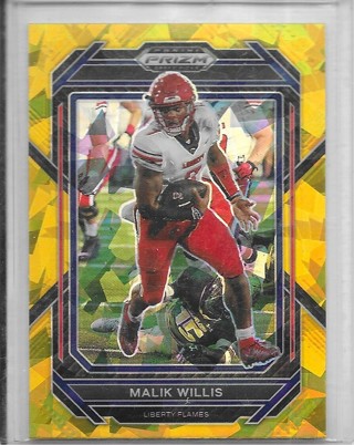 Malik Willis 2023 Prizm Draft Prizms Gold Ice #71