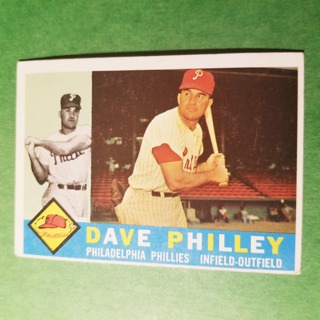 1960 - TOPPS BASEBALL CARD NO. 52 - DAVE PHILLEYE - PHILLIES