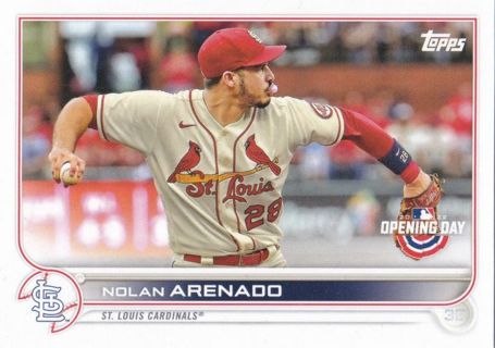 Nolan Arenado 2022 Topps Opening Day St. Louis Cardinals