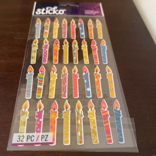 Sticko birthday candle stickers 