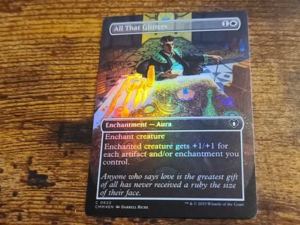 Magic the gathering mtg All that Glitters foil Borderless Master Commander