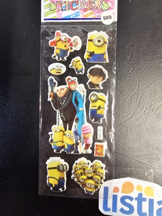 1 sheet minions puffy stickers