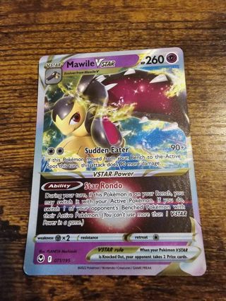 Pokemon Mawile V Star holo rare card 071/195