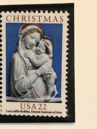 US 1985 Scott # 2165 MADONNA & CHILD by Luca Della Robbia Single 22c Stamp MNH