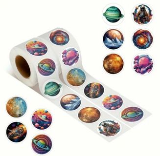 ➡️⭕(10) 1" BEAUTIFUL PLANET STICKERS!!⭕(SET 2 of 3) OUTER SPACE UNIVERSE