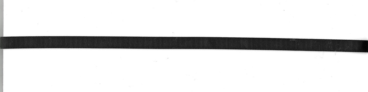 Grosgrain ribbon - Black - 3/8 inch x 1 1/2 yard 