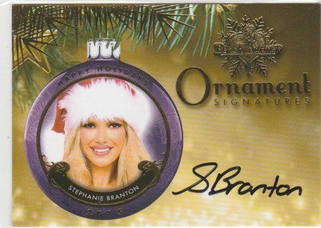 Stephanie Branton - Benchwarmer 2015 Holiday Ornaments Autograph Hot Model