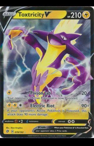 NM Ultra Rare Toxtricity V Pokemon card TCG SWSH