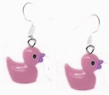 SP DARK PINK GLOW IN THE DARK DUCK EARRINGS LOT 7 (PLEASE READ DESCRIPTION)