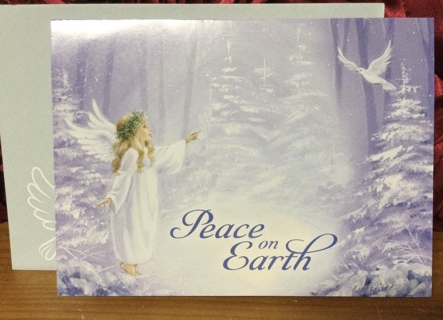 Angel and Dove Christmas Card