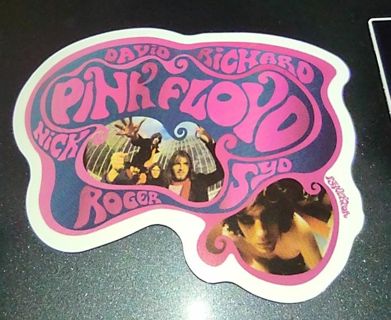The Pink Floyd Psychedelic art Band laptop sticker Xbox PS4 hard hat water bottle guitar tool box
