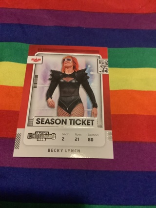 WWE 2022 Panini Chronicles Contenders Wrestling Season Ticket Card #103 Becky Lynch Silver