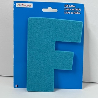 New 6” Felt Letter F Blue Initial Monogram 