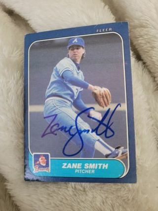 ZANE SMITH SIGNED SPORTS CARD WITH 2 MYSTERY CARDS