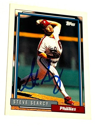 1992 Topps SIGNED Autographed Steve Searcy Philadelphia PHILLIES #599 Card