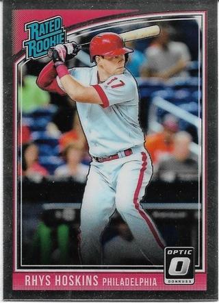 2018 DONRUSS OPTIC RHYS HOSKINS ROOKIE CARD