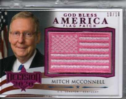 2022 Decision Vault Mitch Mcconnell Pink Flag Patch 10/10