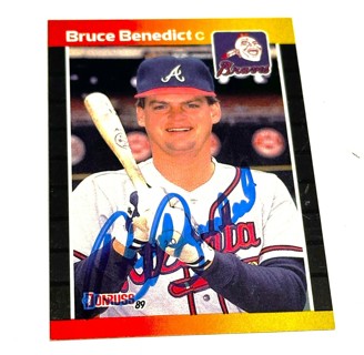 Autographed Bruce Benedict 1989 Donruss #475 Atlanta Braves