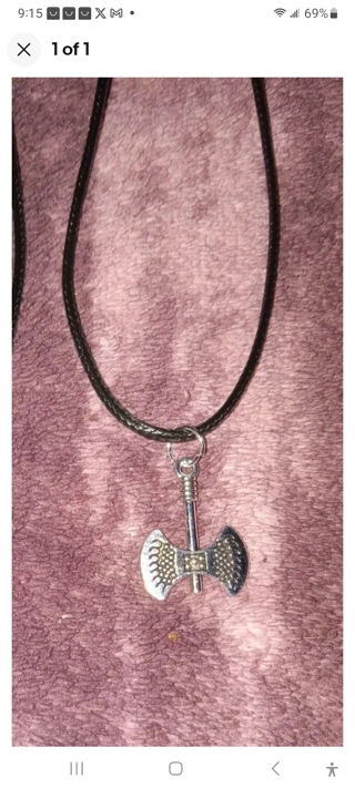 Hatchet axe charm necklace 