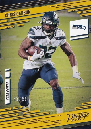 2021 Chris Carson Limited Edition Seattle Seahawks #D 73/99