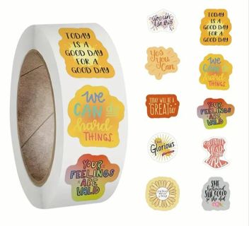 ↗️⭕NEW⭕(10) 1" INSPIRATIONAL SAYINGS STICKERS!! (SET 2 of 3)⭕