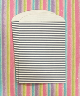 White and blue striped mini craft sacks 