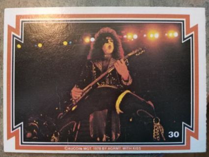 1978 ORIGINAL KISS AUCOIN PAUL STANLEY TRADING CARD# 30. ALL GIN OFFERS WELCOME.