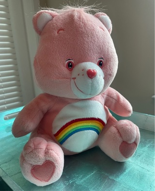 Large Vintage 2003 Carebear Plush collectible CHEER BEAR ! Free shipping smoke free home 