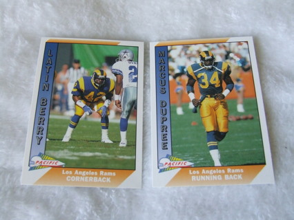 1991 Los Angeles Rams Pacific Card Lot of 2