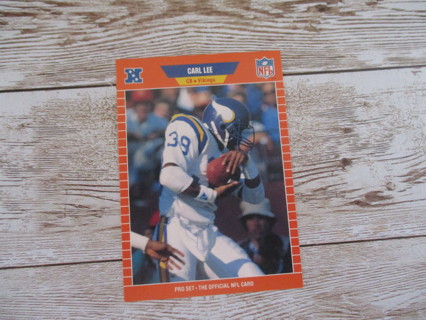 Pro Set Carl Lee 1989 football trading card NFL Vikings # 233