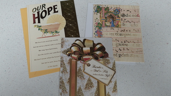 (3) Religious CHRISTMAS CARDS with Envelopes