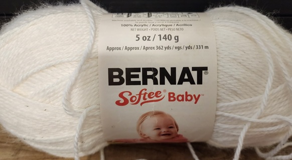 NEW - Bernat Softee Baby Yarn - "White"