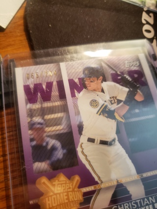 2020 Topps Home Run Challenge card! Numbered card /224 SP!