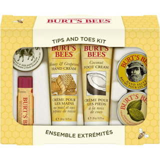 ❤Burt's Bees Tips and Toes Gift Set, Hand, Foot, Cuticle Cream, Hand Salve, Lip Balm❤