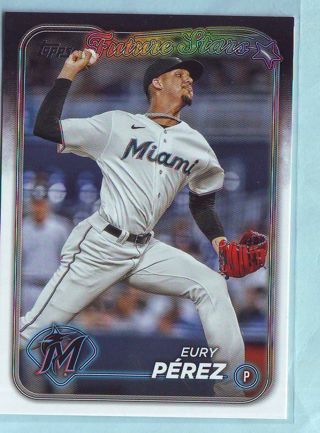 2024 Topps Eury Perez FUTURE STARS Baseball Card # 197 Marlins