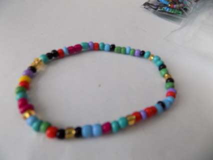 Bracelet E beads multi color