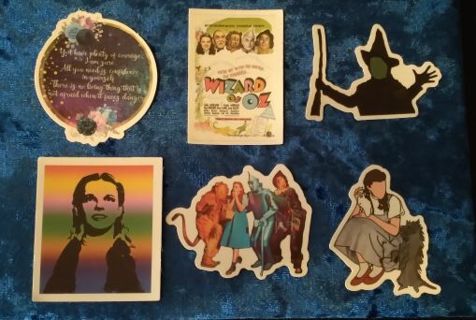 6 - "FOLLOW THE YELLOW BRICK ROAD TO OZ" STICKERS