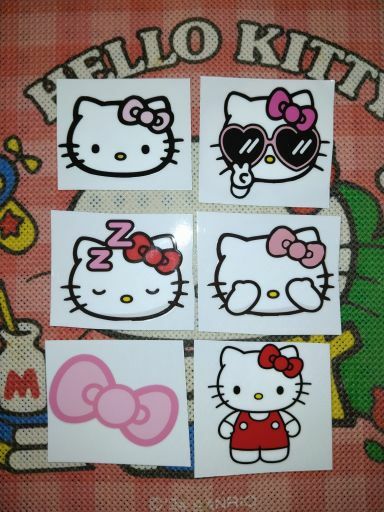 FREE: ✨⭐✨6 BRAND NEW ASSORTED "HELLO KITTY" DECALS✨⭐✨