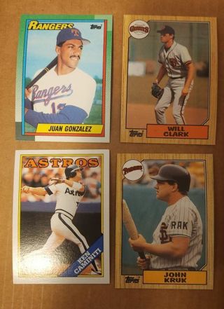 4 Topps rookie card lot