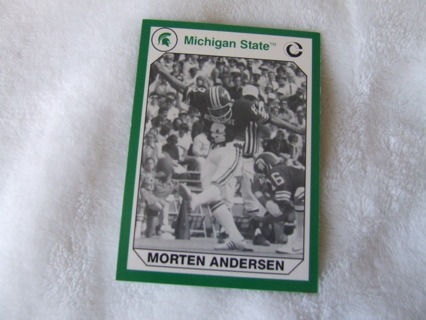 1990 Morten Andersen Michigan State Spartans Collegiate Collection Card #25 Hall of Famer