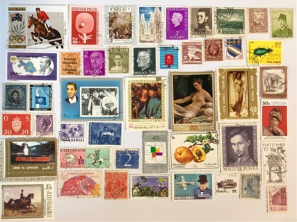 300+ Stamps from around the world 