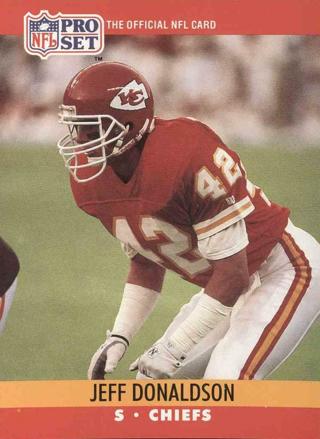 Tradingcard - 1990 Pro Set #528 - Jeff Donaldson - Kansas City Chiefs