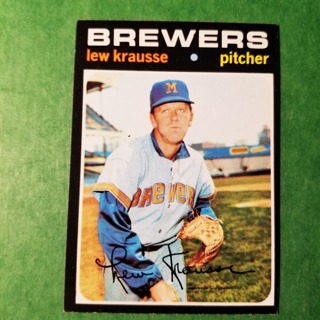 1971 Topps Vintage Baseball Card # 372 - LEW KRAUSSE - BREWERS - NRMT/MT