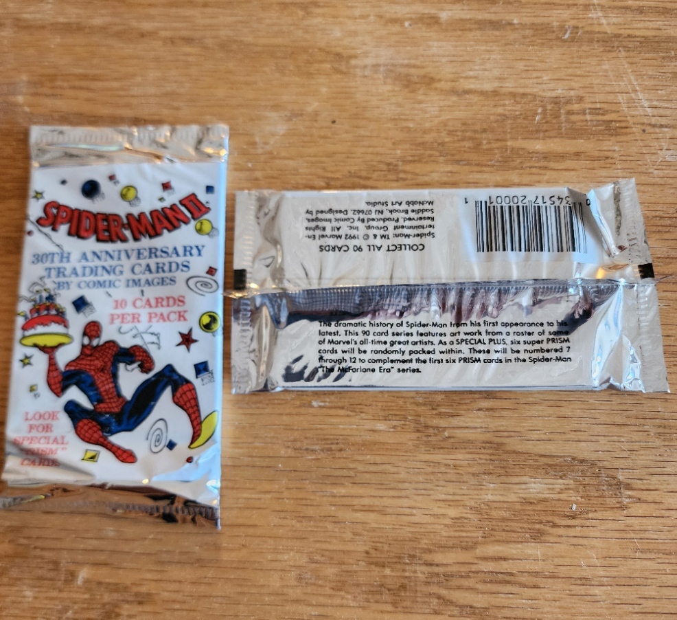 Free: 2 Packs of Spiderman Comic Trading Cards