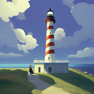 Listia Digital Collectible: Candy Cane Lighthouse